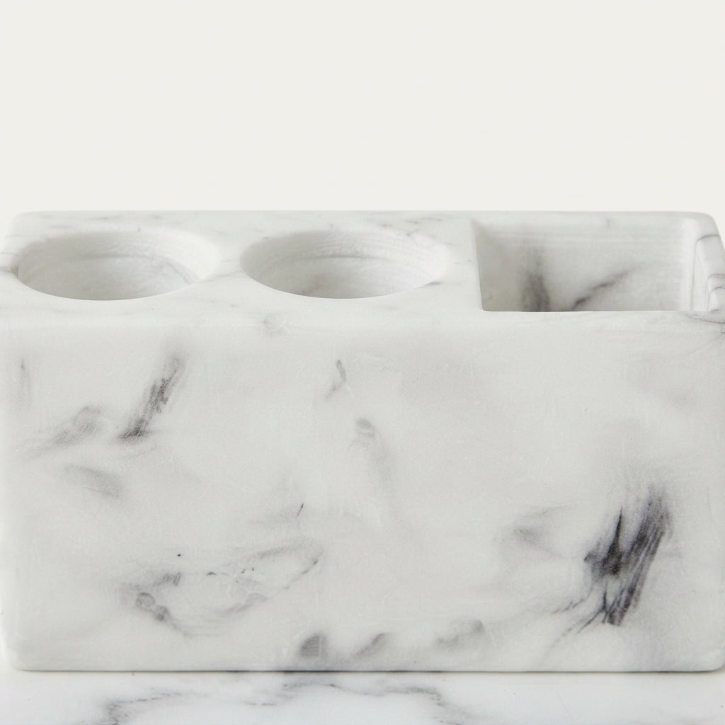 Zavon Marble Effect Resin Toothbrush Holder