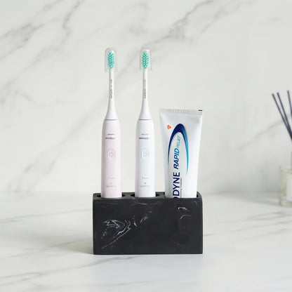 Zavon Marble Effect Resin Toothbrush Holder