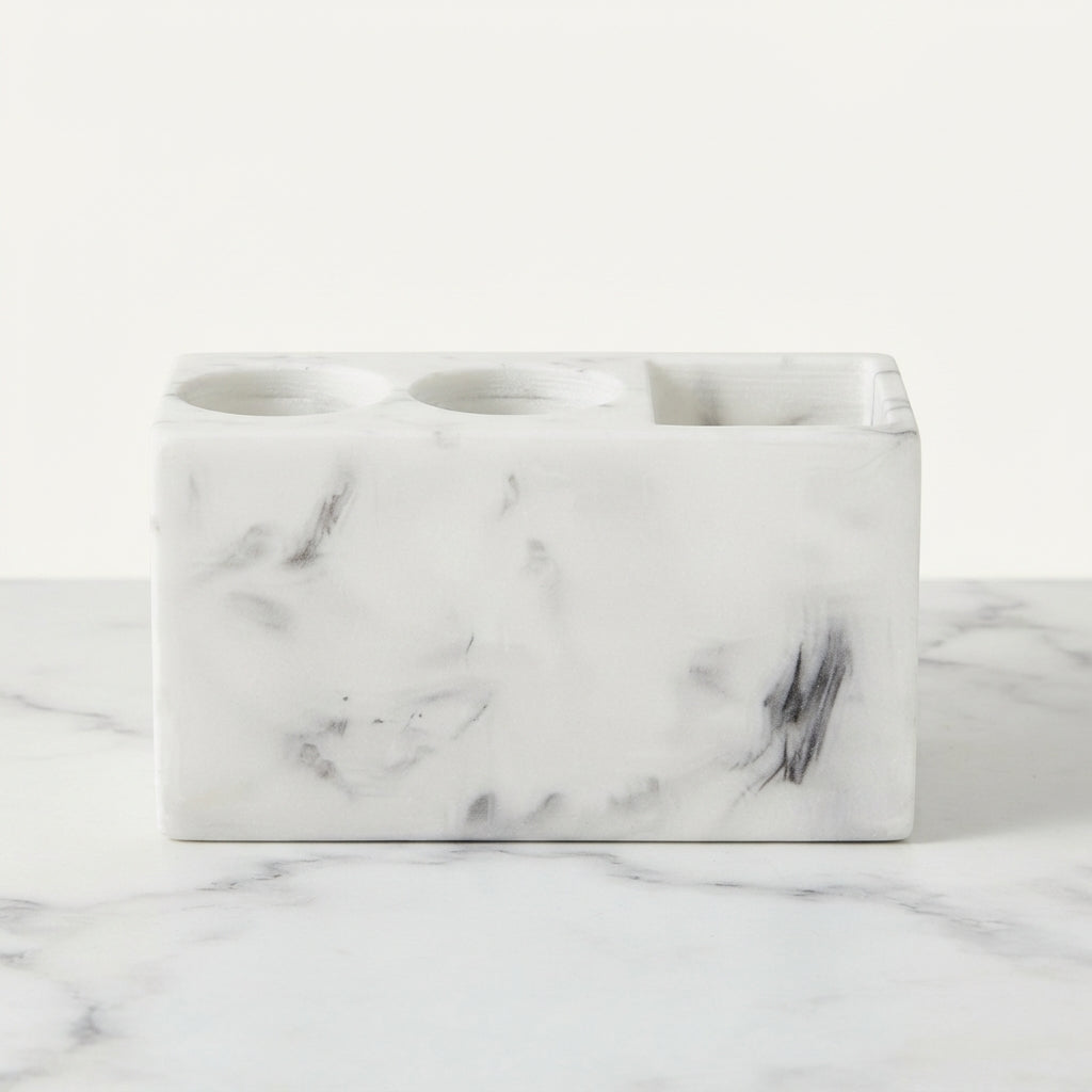 Zavon Marble Effect Resin Toothbrush Holder