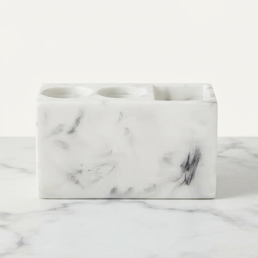 Zavon Marble Effect Resin Toothbrush Holder