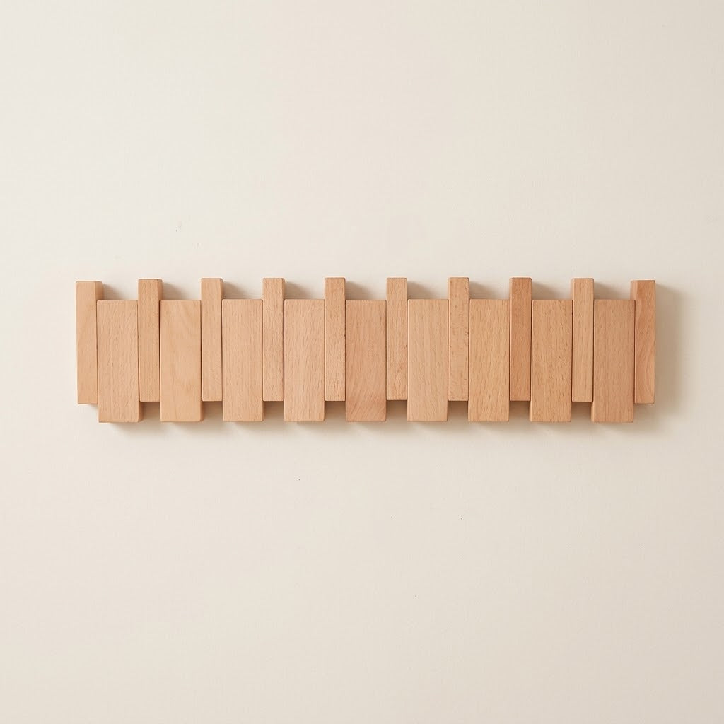Vornez Solid Wood Flip Down Piano Coat Rack