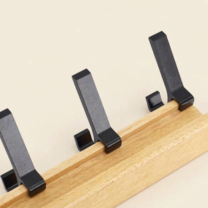 Varkr Moveable Wooden Coat Hook Rail