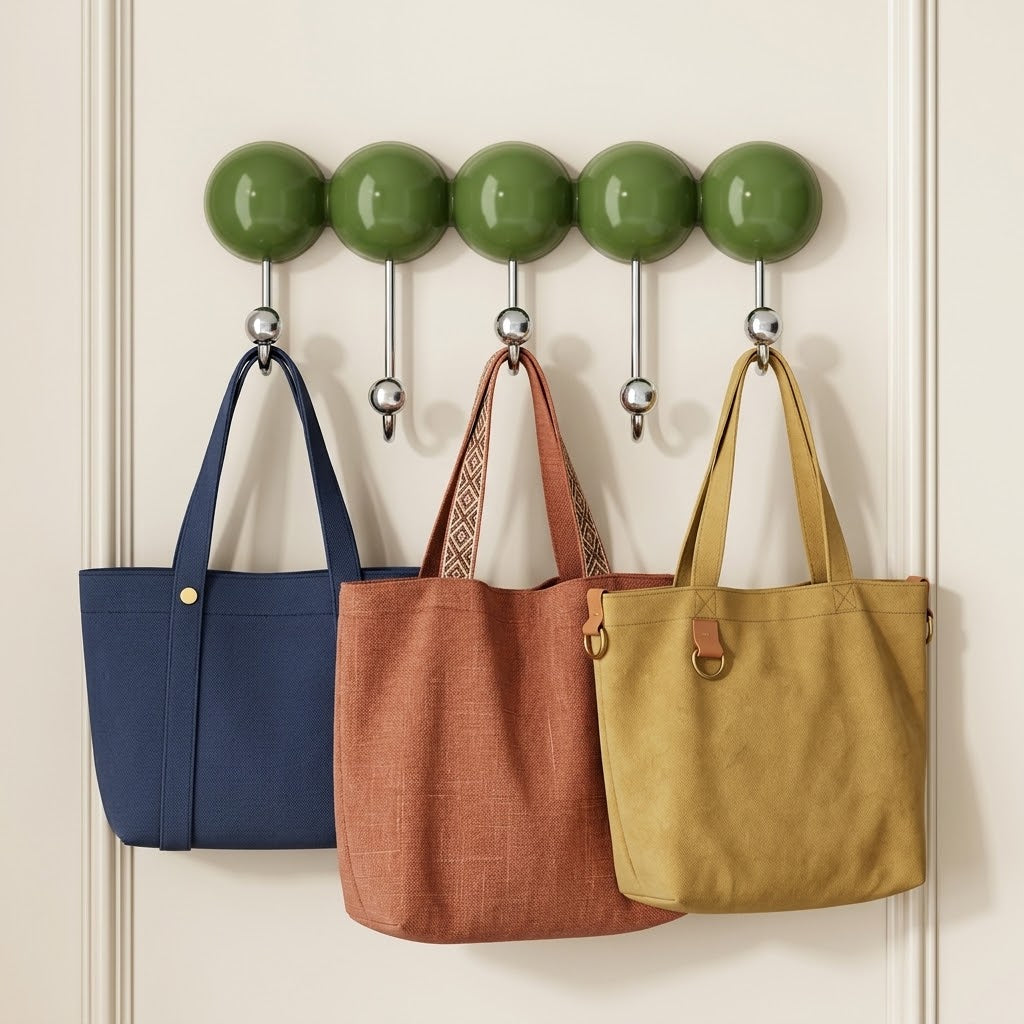 Zireno Mid-Century Suction Cup Coat Rail