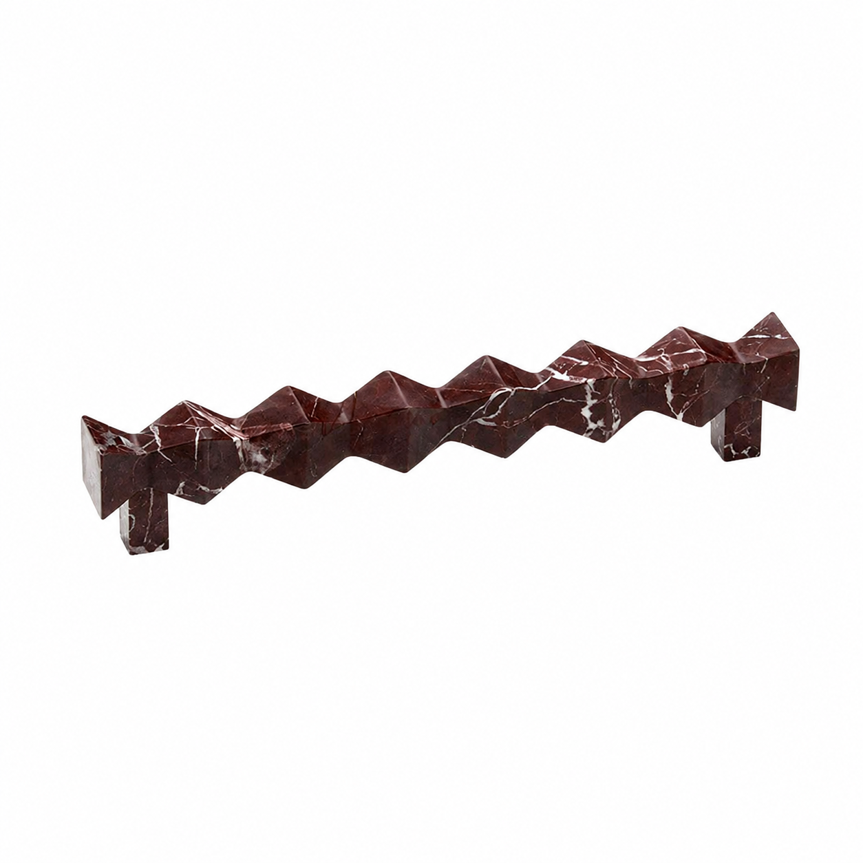 Hesora Geometric Bow Natural Marble Cabinet Handles