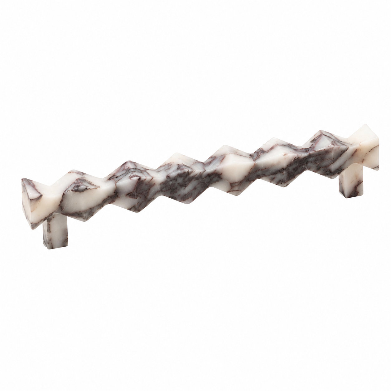 Hesora Geometric Bow Natural Marble Cabinet Handles