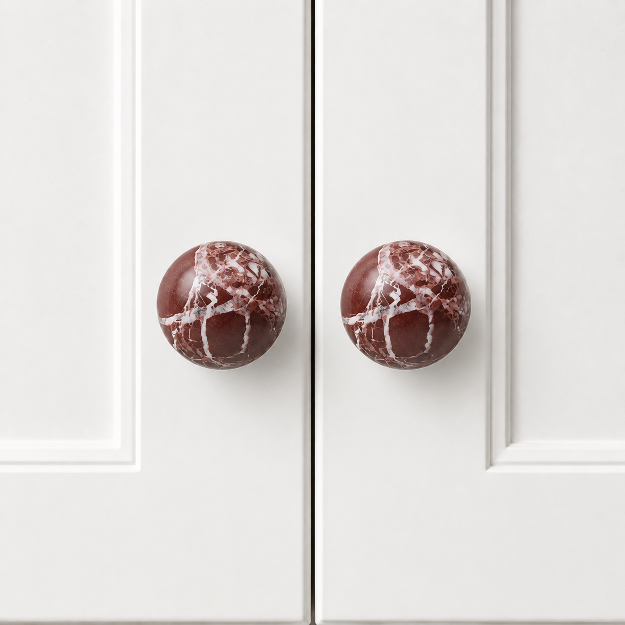 Knobia Round Natural Stone Cabinet Knobs