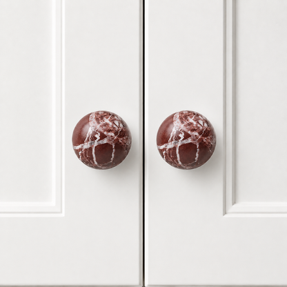 Knobia Round Natural Stone Cabinet Knobs