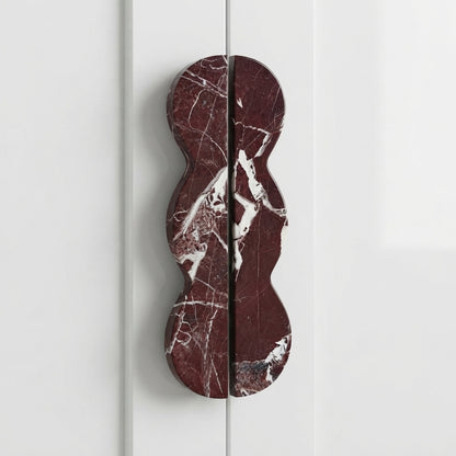 Vuvera Wavy Natural Marble Cabinet Handles