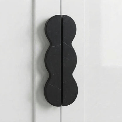 Vuvera Wavy Natural Marble Cabinet Handles