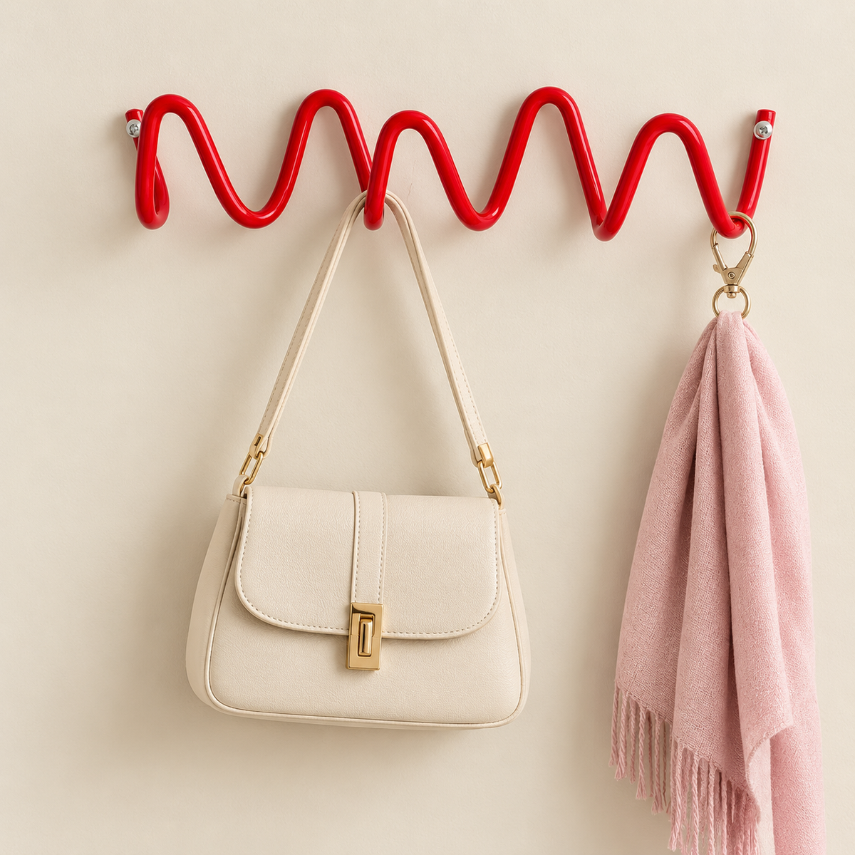 Zenor Metal Modern Wavy Hook Rail