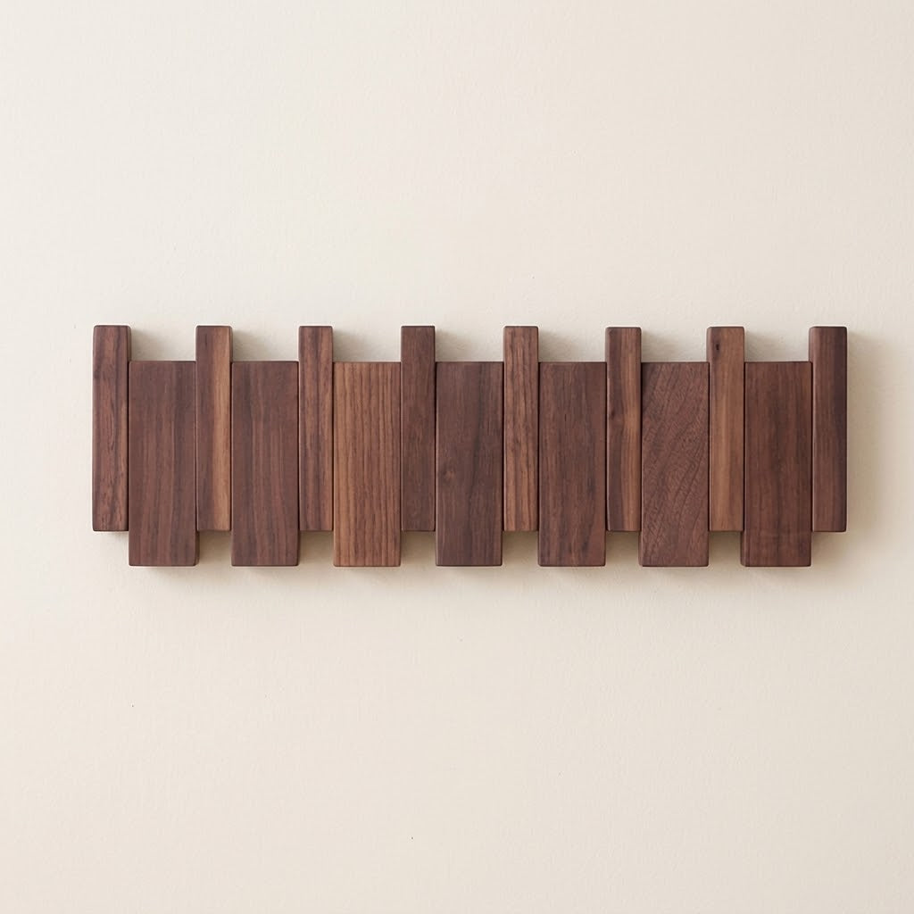 Vornez Solid Wood Flip Down Piano Coat Rack
