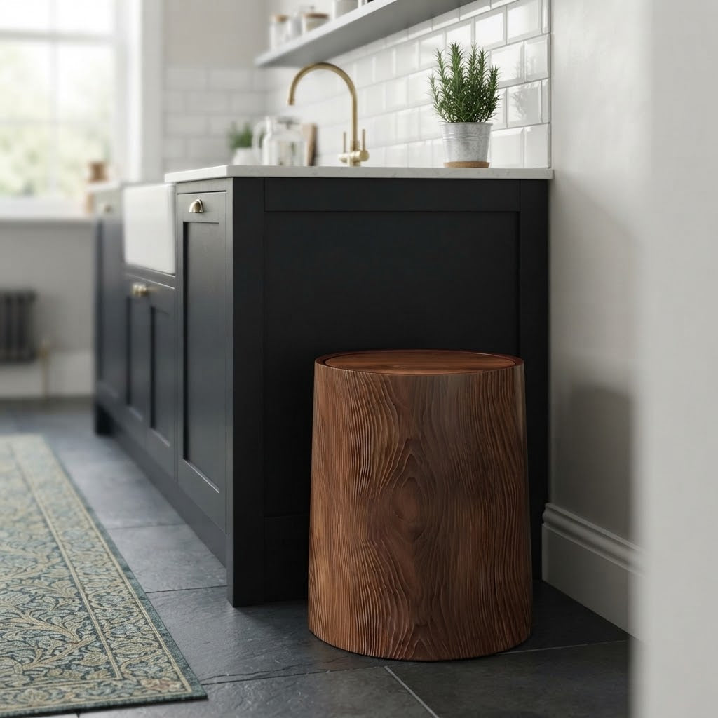 Tarn 15L Wood Effect Swing Lid Bin