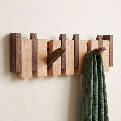 Vornez Solid Wood Flip Down Piano Coat Rack