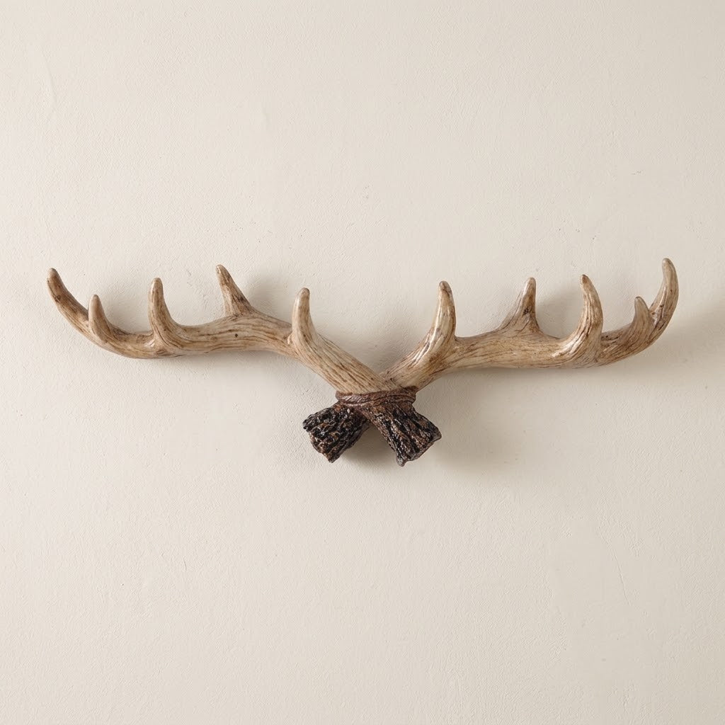 Jovren Vintage Antler Coat Hook Rail